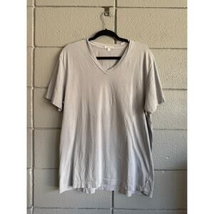 James Perse Light Gray V-Neck Short Sleeve Tee